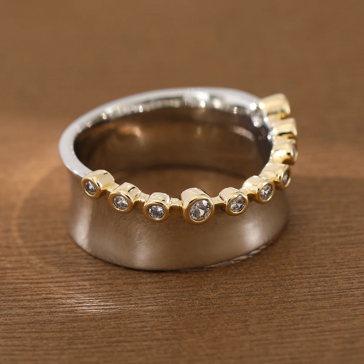Cincin Batu Permata Asimetris - Women Fashion Hub ulasan dan harga