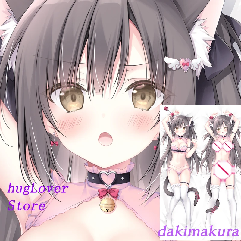 Dakimakura Anime Cat eared sister Body Pillow Double-sided Print Life-size Cover