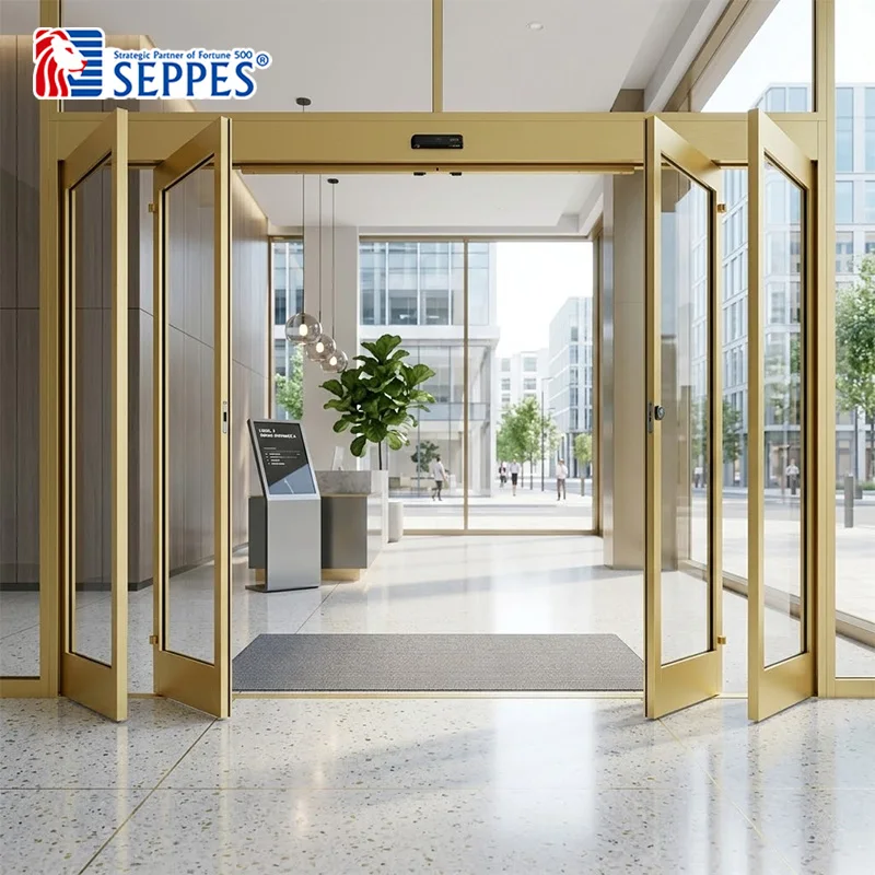 Automatic Sensor Sliding Glass Door - Premium Motorized Glass Entrance System for High-Traffic Commercial Buildings
