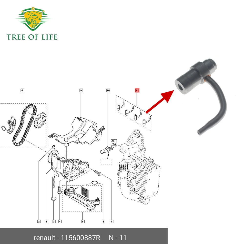 1/2/4X جديد مكبس زيت التبريد النفاثة لرينو ماستر 3 M9T 2.3 dCI 2010-2021 115600887R 11 56 008 87R #2
