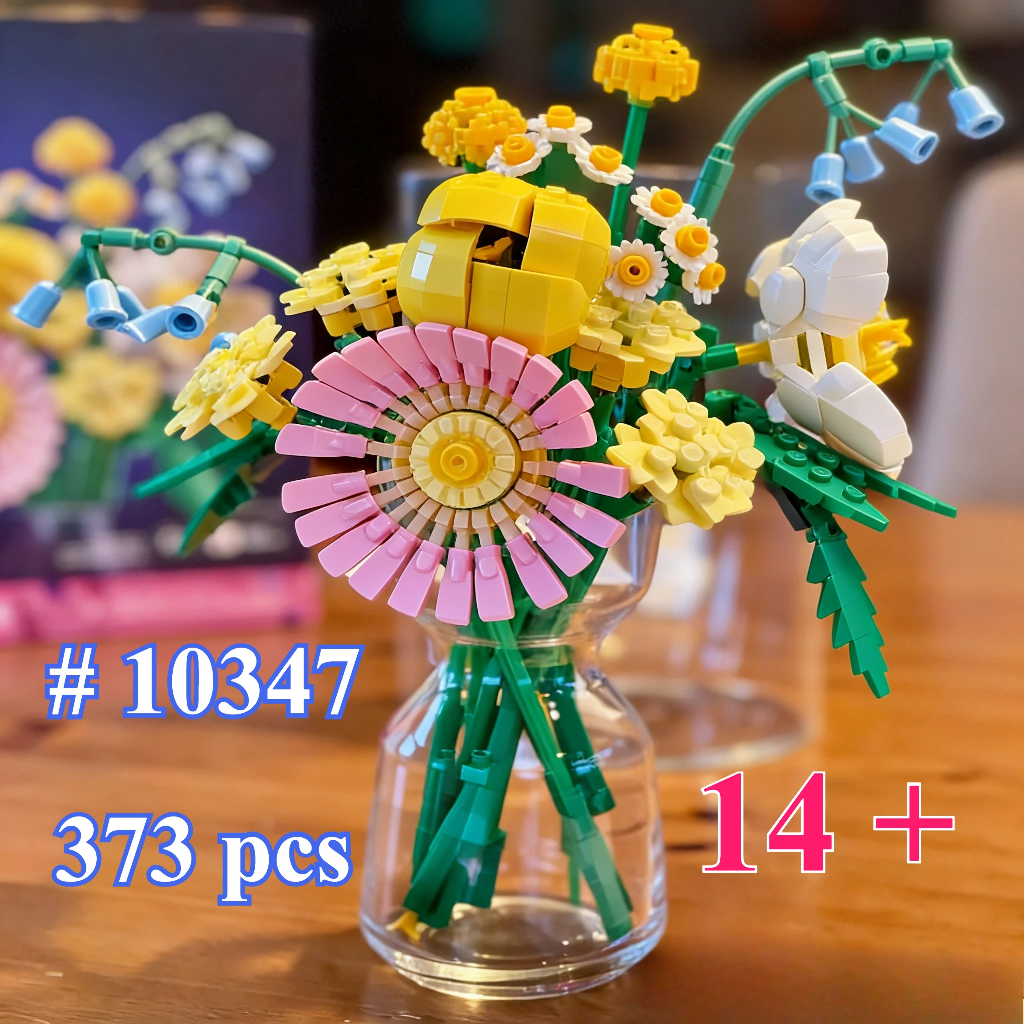 

Набор строительных блоков Creative Sunshine Bouquet 10347, подходит для подарков на день рождения, совместим с деталями Lego, 373 шт.