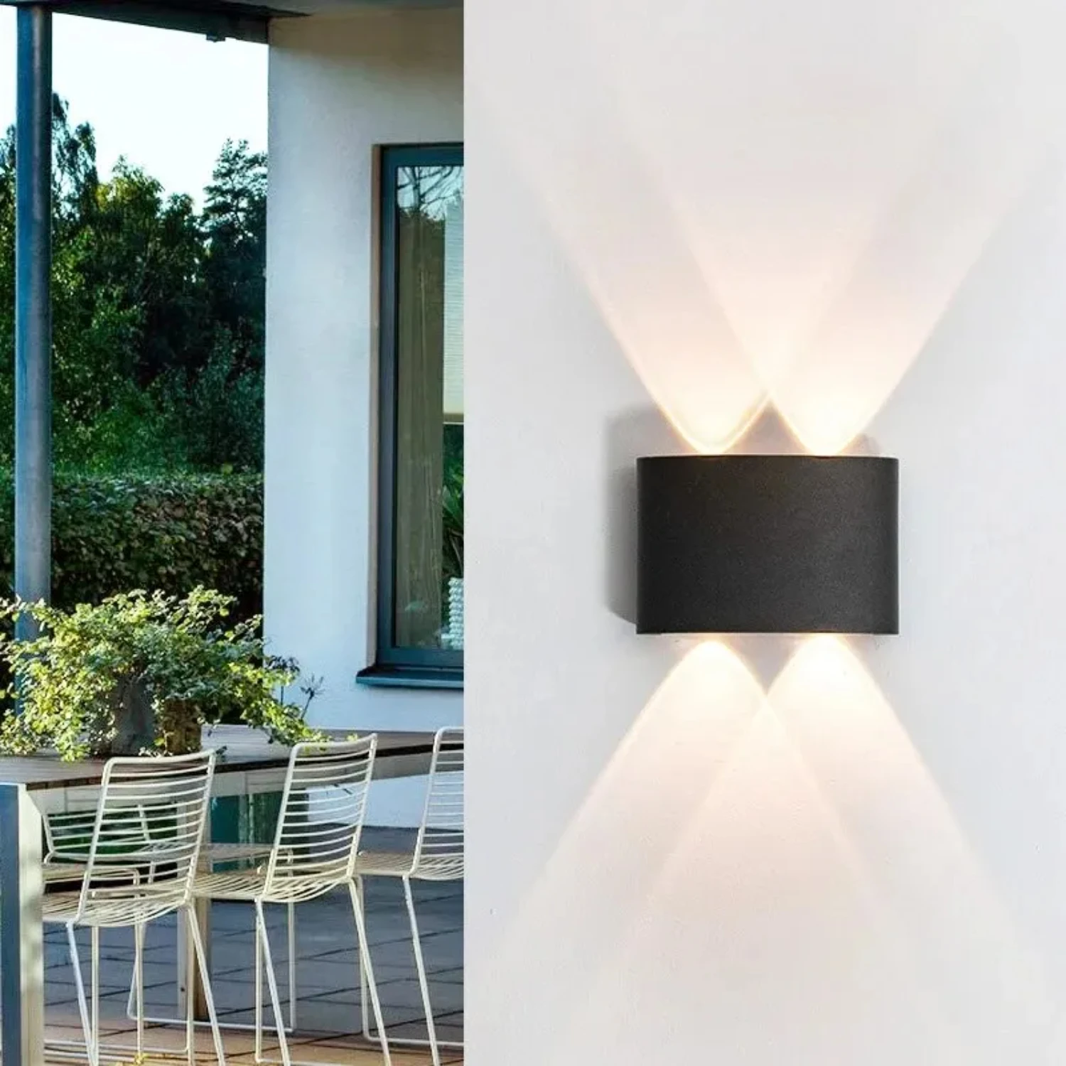 Luz LED de pared impermeable para exteriores, iluminación interior, IP65, AC86-265V, 2w, 4w, luz nocturna para escalera de jardín