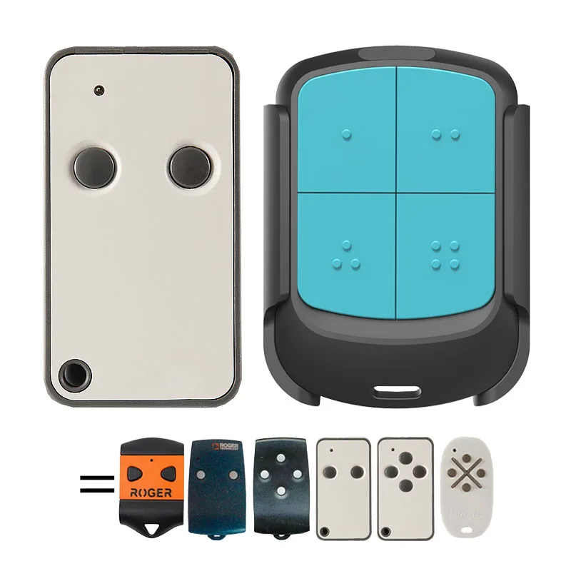 ROGER E80 TX54R TX52R H80 M80 TX1 TX10 TX22 차고 리모컨 키체인 전기 게이트 제어 명령 433.92MHz 고정 코드