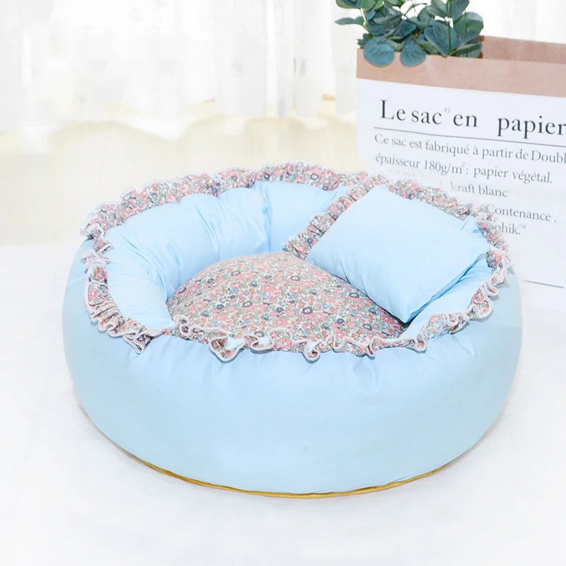 Circular Pet Nest, Keep Warm, Comfortable, Soft, Thickened, Universal for All Seasons, Cat Bed, Dog Accessories, Autumn, Winter