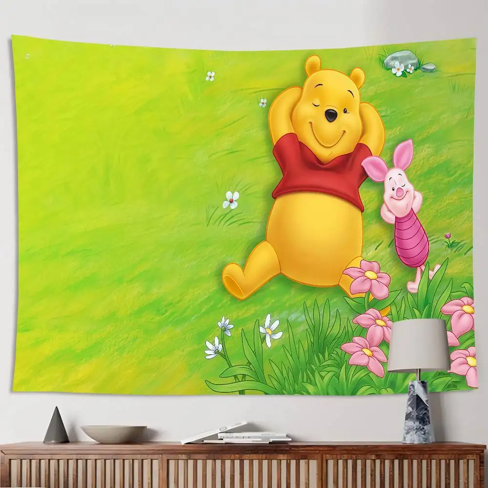Niedlicher Winnie The Poohs Fotohintergrund für Kinder, alles Gute zum Geburtstag, Party, Fotografie-Hintergründe, Banner, Fotoshooting-Hintergründe