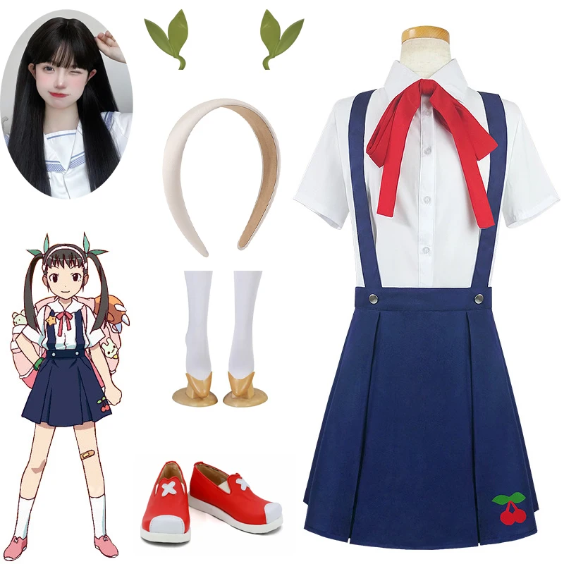 Anime Monogatari Series Mayoi Hachikuji Cosplay Costume School Uniform Dress Outfits Halloween Carnival Suit Custom Made