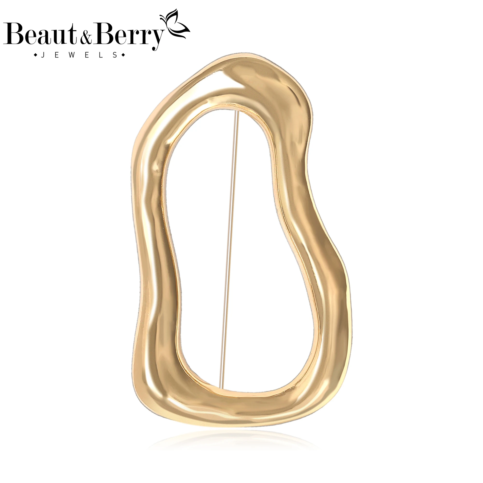 Beaut&Berry Luxuriöse glänzende unregelmäßige Kreis-Broschen für Damen, Unisex, geometrische Anstecknadeln, lässige Party-Accessoires, Freunde, Geschenke