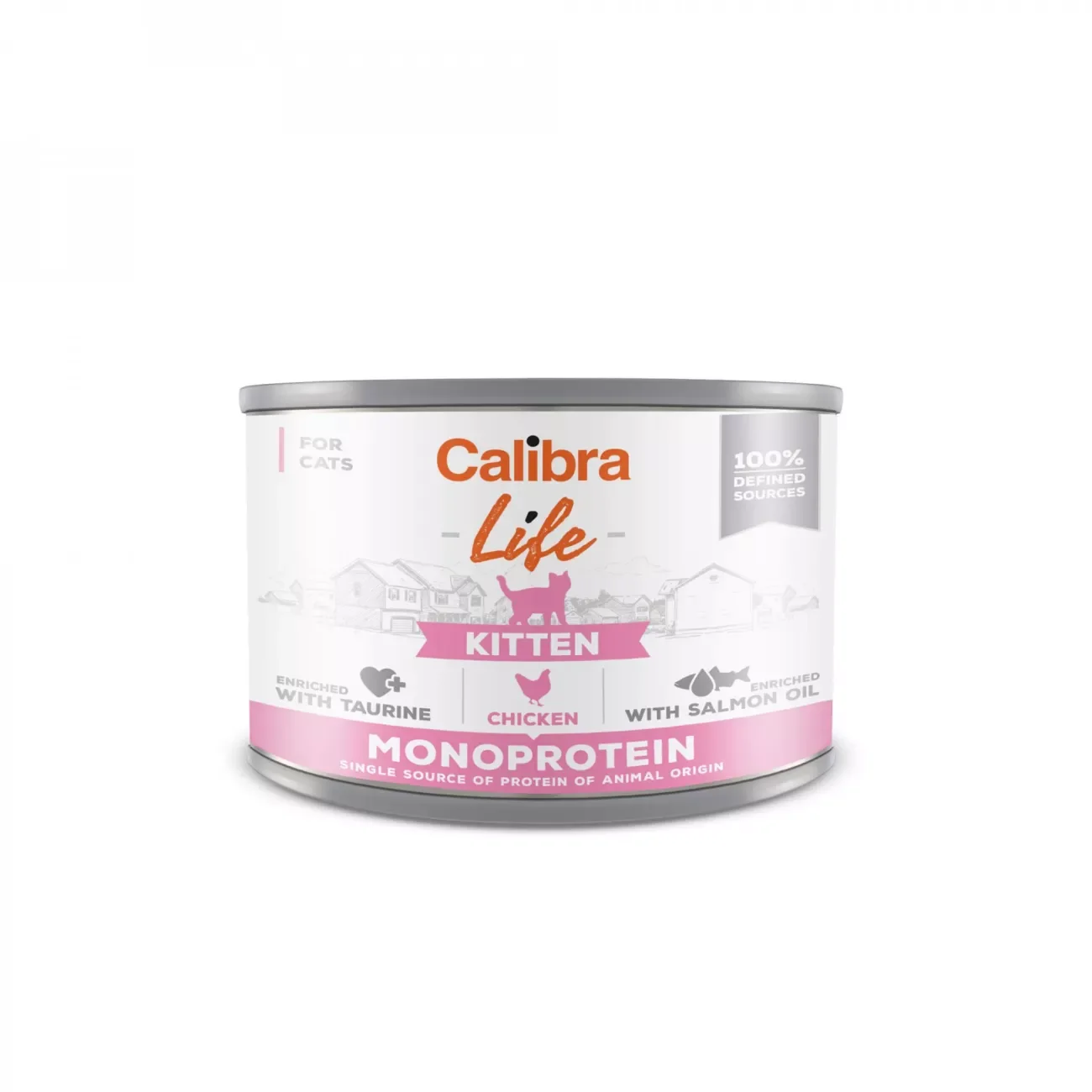 Calibra Cat Life Kitten Chicken 200g ( 6unidades )  / Comida húmeda con pollo para gatitos, también adecuada para hembras embarazadas o lactantes..
