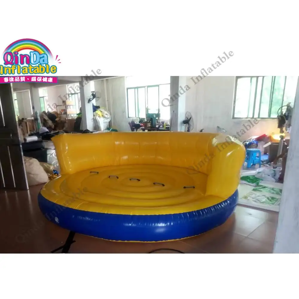 

Water Park Equipment Inflatable Crazy UFO 4M Inflatable Flying Towable Boat For Lake