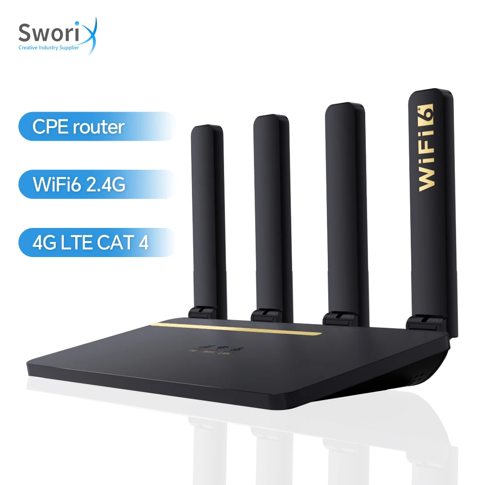 High Speed Wifi6 4G Router Lte 2.4Ghz Wireless Modem 900Mbps Indoor Router Home Cpe Wifi With Sim Card Slot