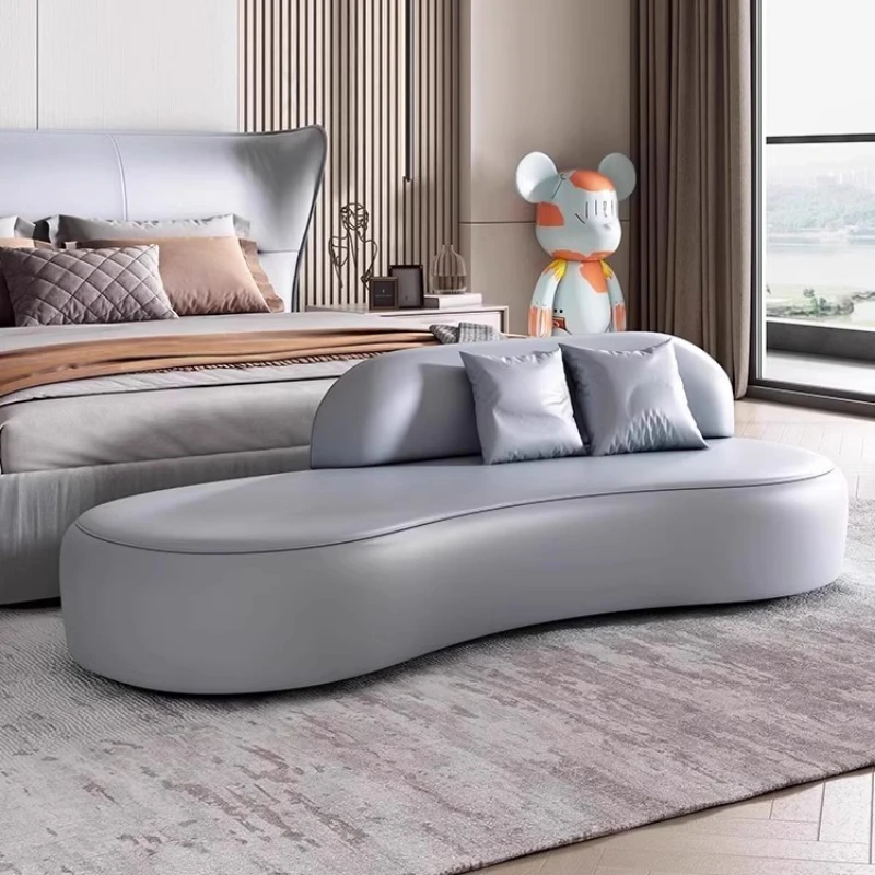 

Дизайнерская скандинавская минималистичная современная эргономичная скамья для спальни, ленивая эргономичная скамья-табурет для отдыха, мебель UE