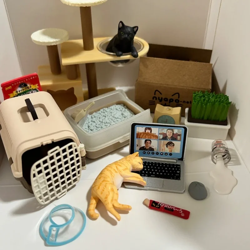 

Капсульные игрушки Re-ment Моя повседневная жизнь с кошками Слепая коробка Ремент Живая эмуляция окружающей среды Миниатюрная модель 8 шт. Подарок на день рождения