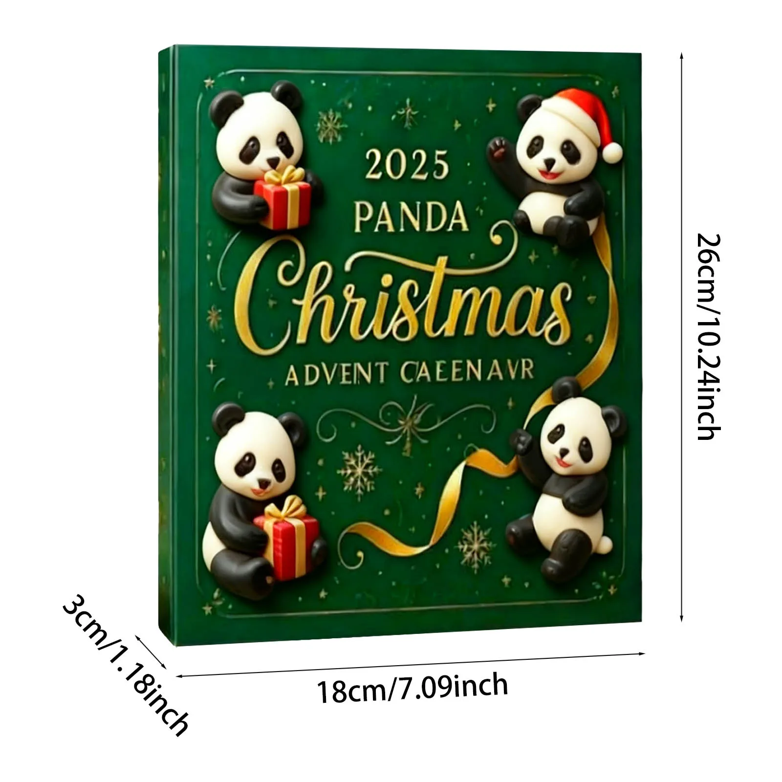 Remind O Timer Calendrier de l'Avent de Noël Panda mignon contient 24 pendentifs en acrylique adaptés à divers prêts de temps pour tout-petits