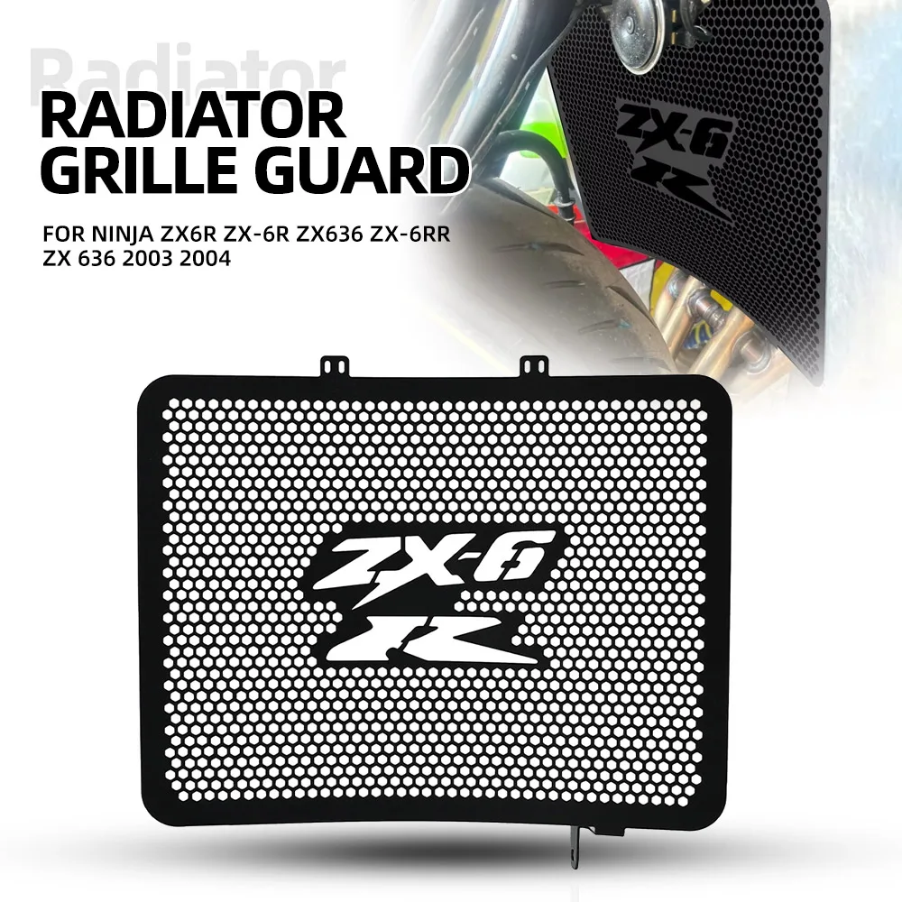 FOR Kawasaki Ninja ZX6R ZX-6R ZX636 ZX-6RR ZX 636 2003 2004 Motorcycle Accessories Radiator Grille Guard Cover Grill Protector