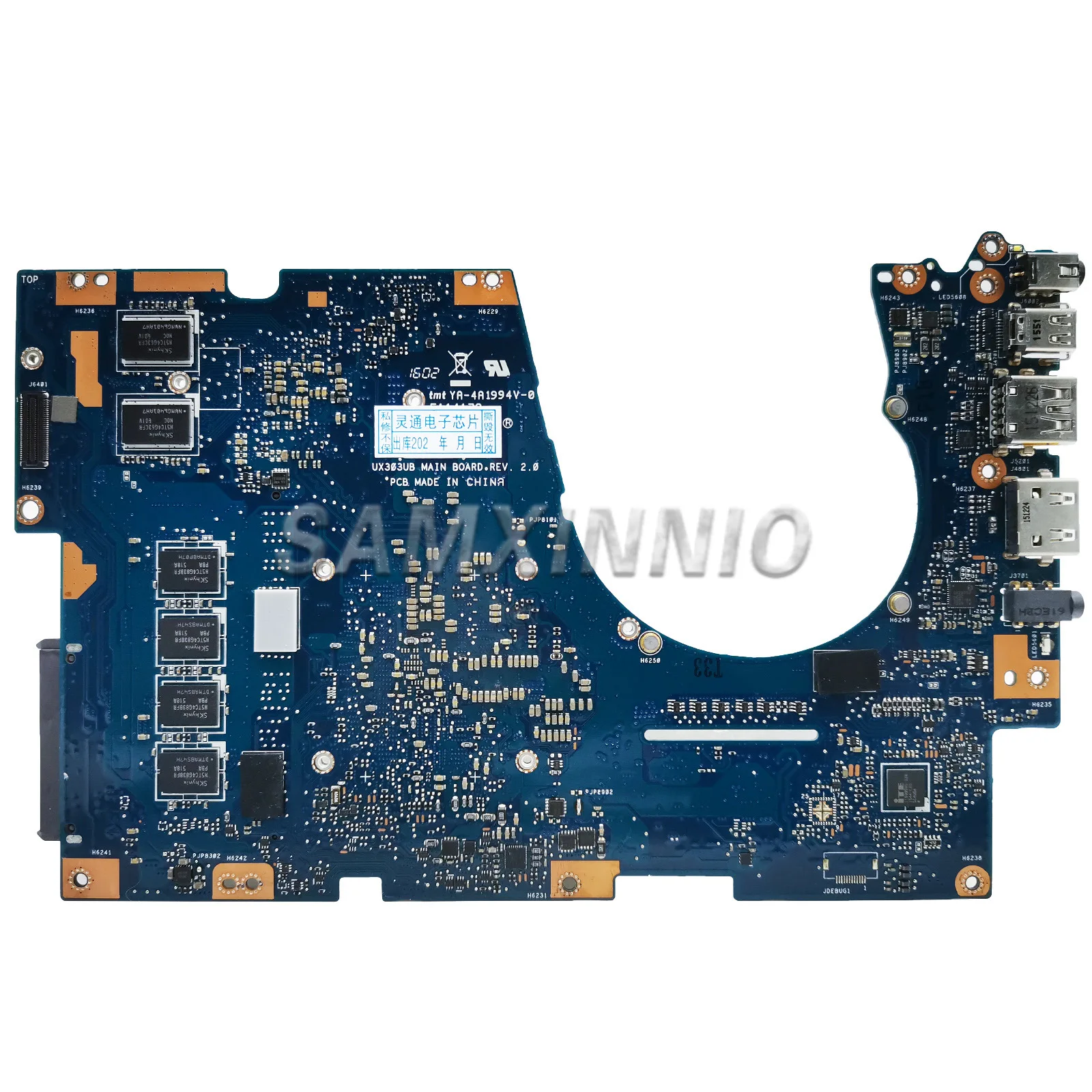 SAMXINNO UX303UB Mainboard UX303U BX303UA UX303UA U303UB U303UA Laptop Motherboard with I3 I5 I7 6th Gen CPU 4G RAM GT940M