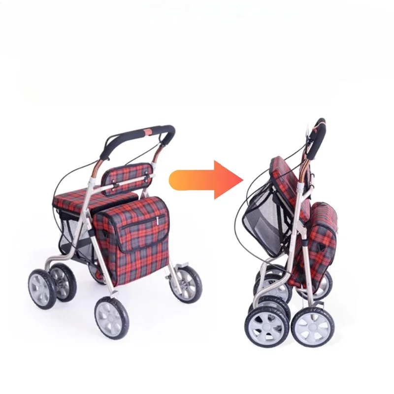 The elderly trolley can be used to fold the help shopping, and folding is light carry