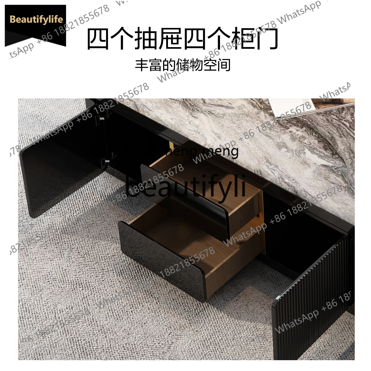 GG Natural Marble Imported Luxury Stone Light Luxury Villa Home Living Room Luxurious High-End Feel