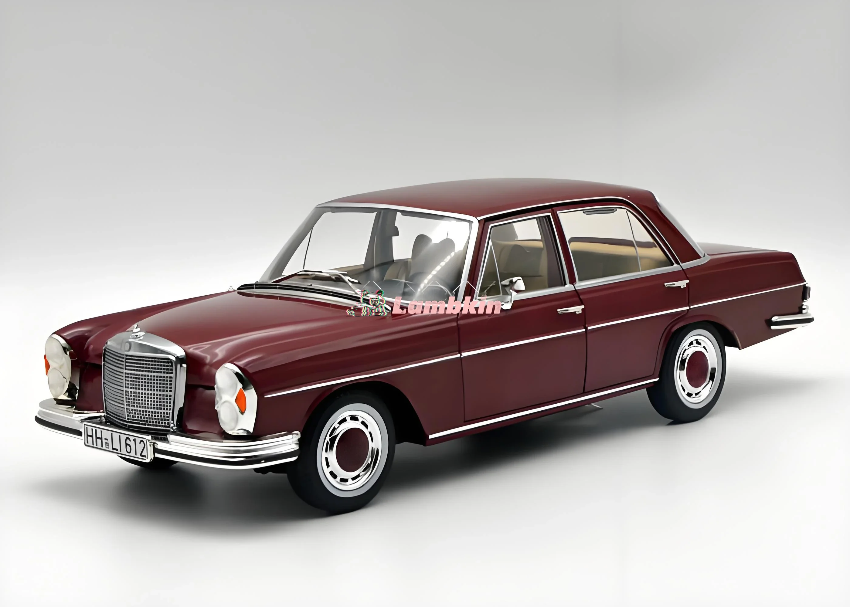 Special price for 1 NOREV 1:18 benz-280SE 1968 Date Red Alloy Car Model Ornament Home Miniature Gift Collection