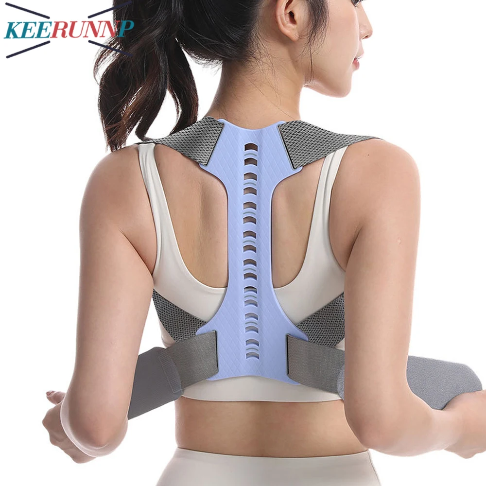 

Корректор осанки для мужчин и женщин, регулируемый дышащий бандаж для спины, поддержка шеи, плеч, позвоночника, снятия горбуна и сколиоза