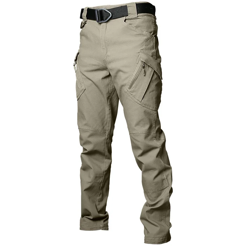 Lynjacye Unisex City Tactical Cargo Pants Classic Outdoor Hiking Trekking Trouser Multi-Pocket Wear-Resistant Training Overalls