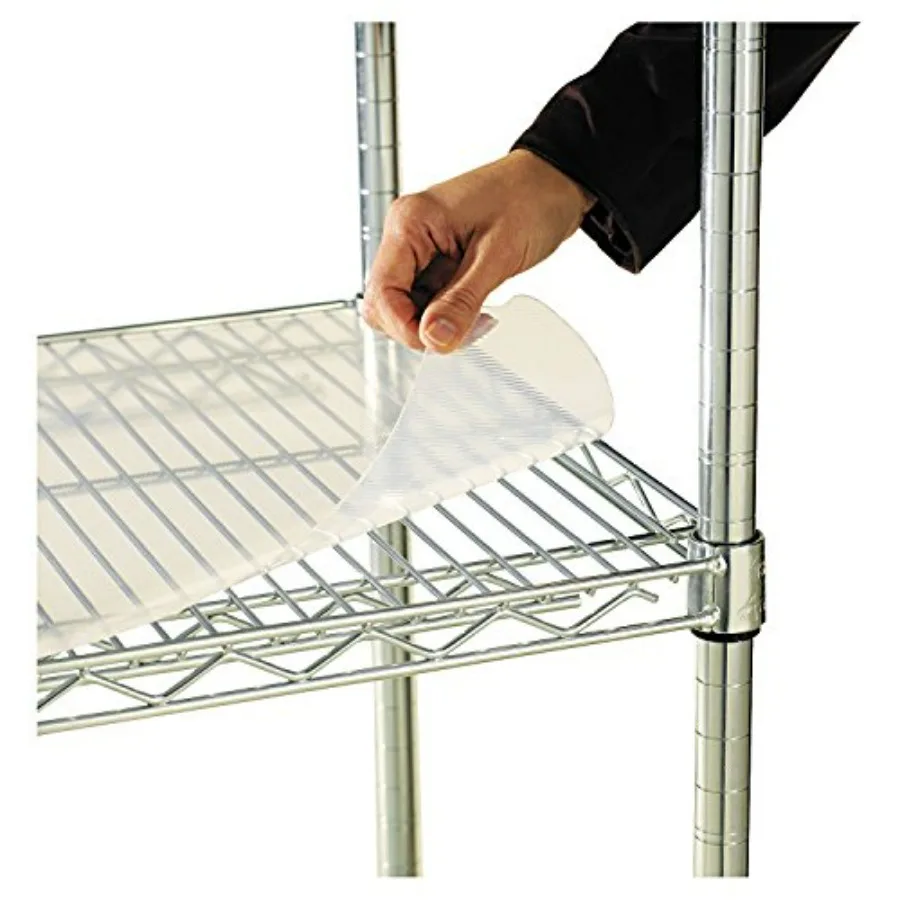 Revestimientos de estantes de plástico transparente para estanterías de alambre, 48 pulgadas de largo x 24 pulgadas de profundidad, paquete de 4, Ideal para organización de despensa de cocina, baño Sto