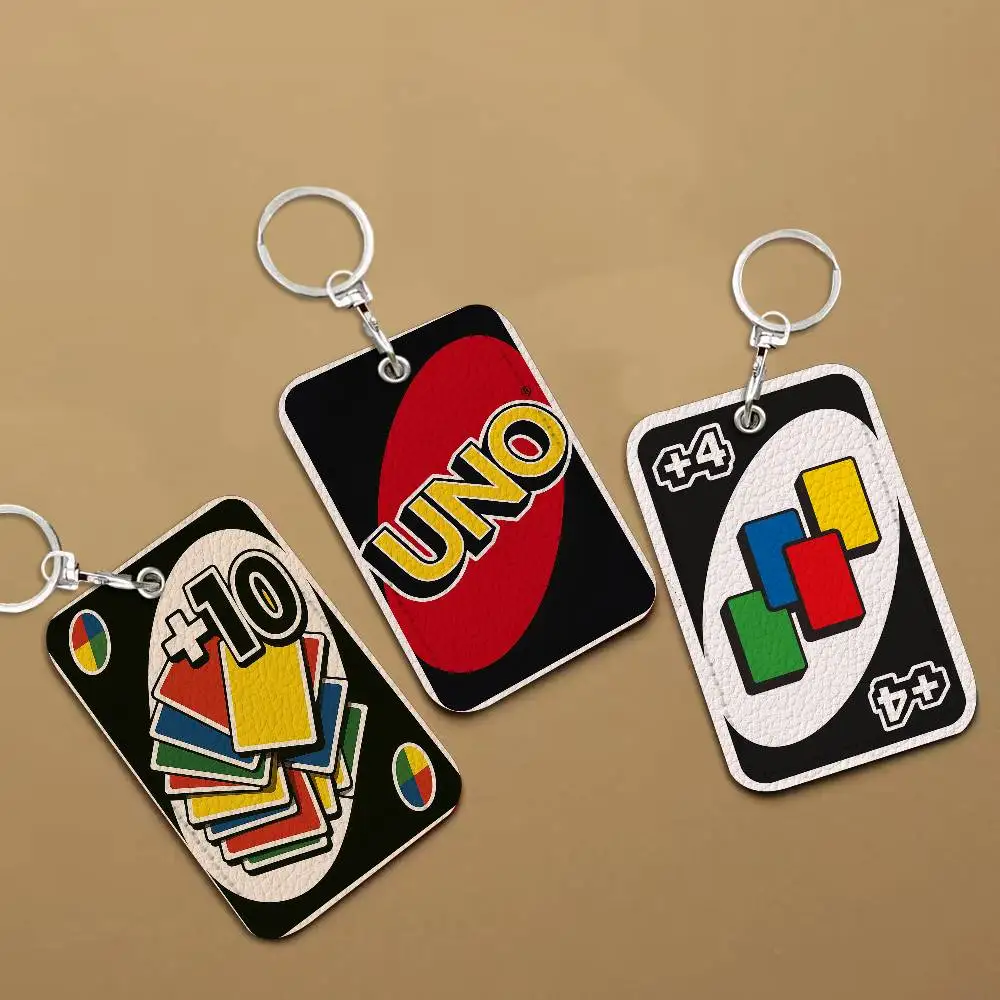 

Компактный кожаный картхолдер-кошелек UNO Poker Aesthetic с брелоком для всех небольших карт