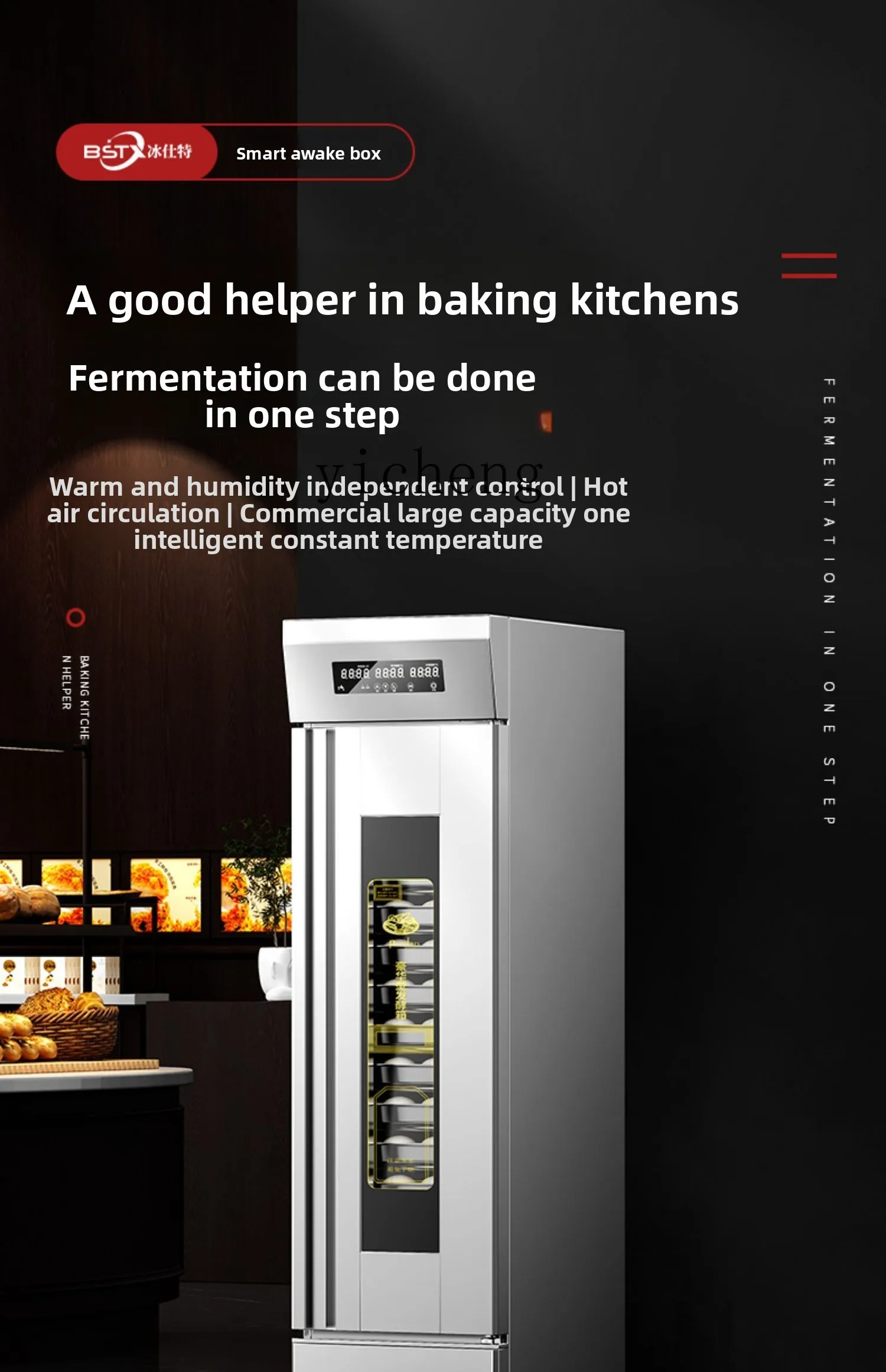 TQH-caja de fermentación comercial para hornear, bollos de fideos de dibujos animados, pan al vapor, máquina de fermentación de Pizza, acero inoxidable