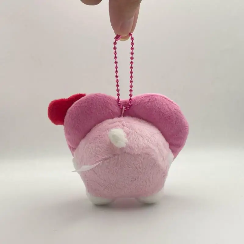 Kawaii Hello Kitty peluche portachiavi Sanrio Cartoon Anime cuore peluche ciondolo farcito giocattoli decorazione cerniera ragazza regali di festa