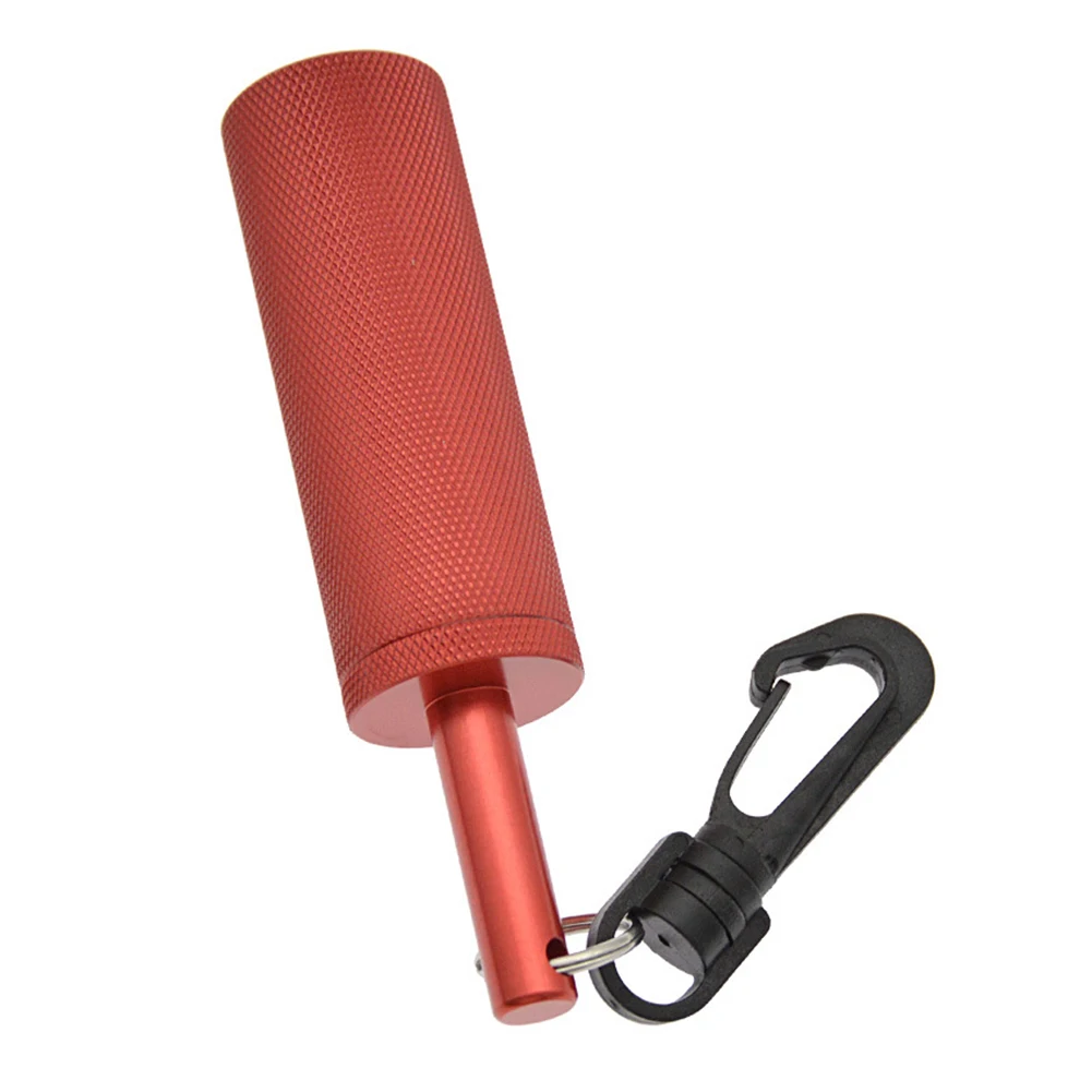 Aluminum Dive Rattle for Scuba and Snorkeling with Steel Ball Sound Mechanism and Convenient Rotating Quick Hook