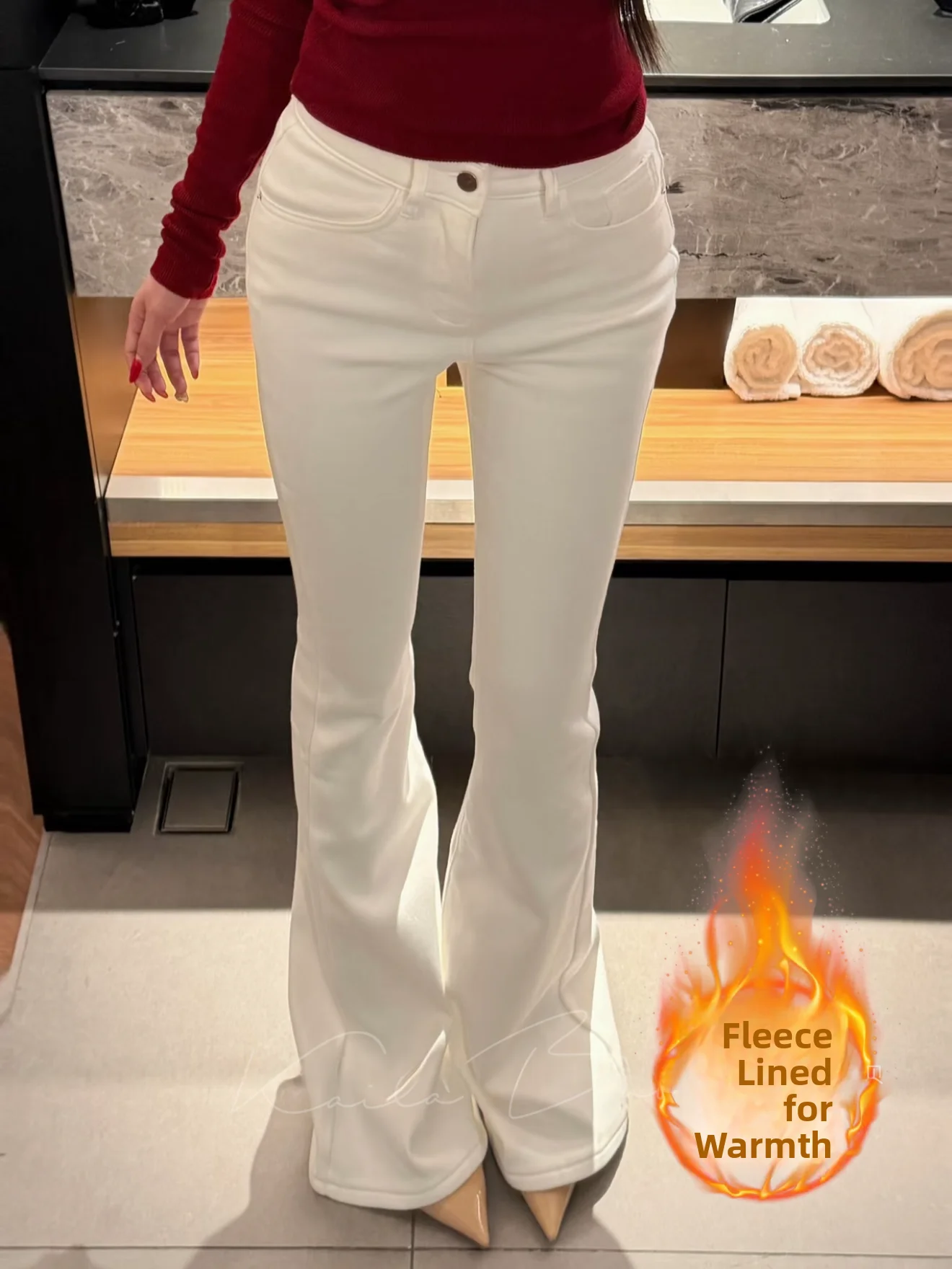 

Теплые джинсы с флисовой подкладкой, высокой талией, облегающие, удлиненные, женские, из высокоэластичного хлопкового стрейч-денима, осенний модный тренд