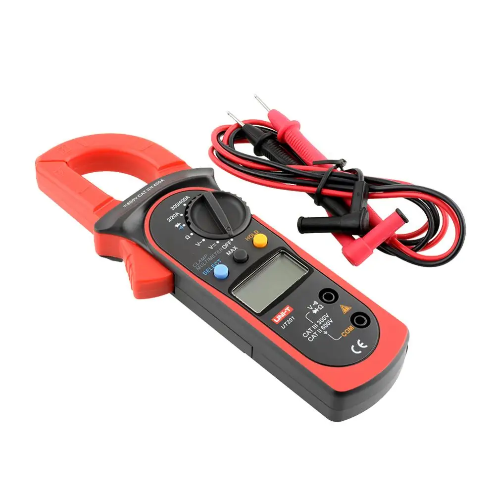 UNI-T Resistance Diode test LCD Backlight UT201/202 Digital Clamp Meter DC AC Voltage AC Current Meter Auto Range Multimeter