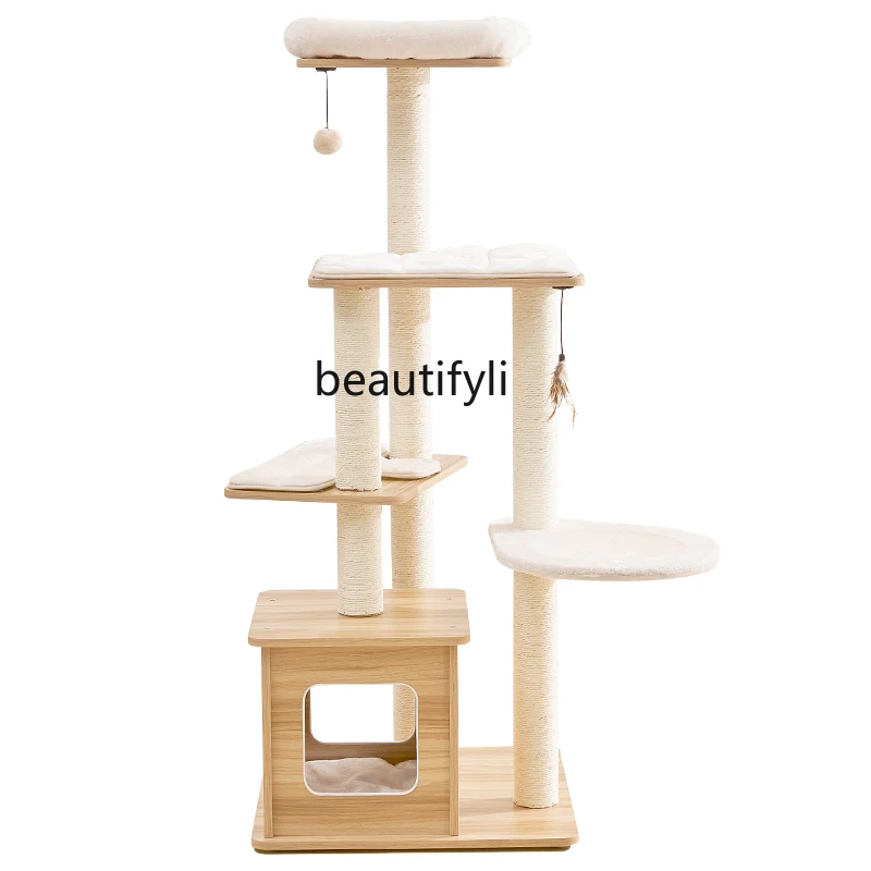 Cat Climbing Frame Cat Nest Tree Integrated Climbing Frame Muppet Cat Nest Sisal Lying Rack Pet Supplies