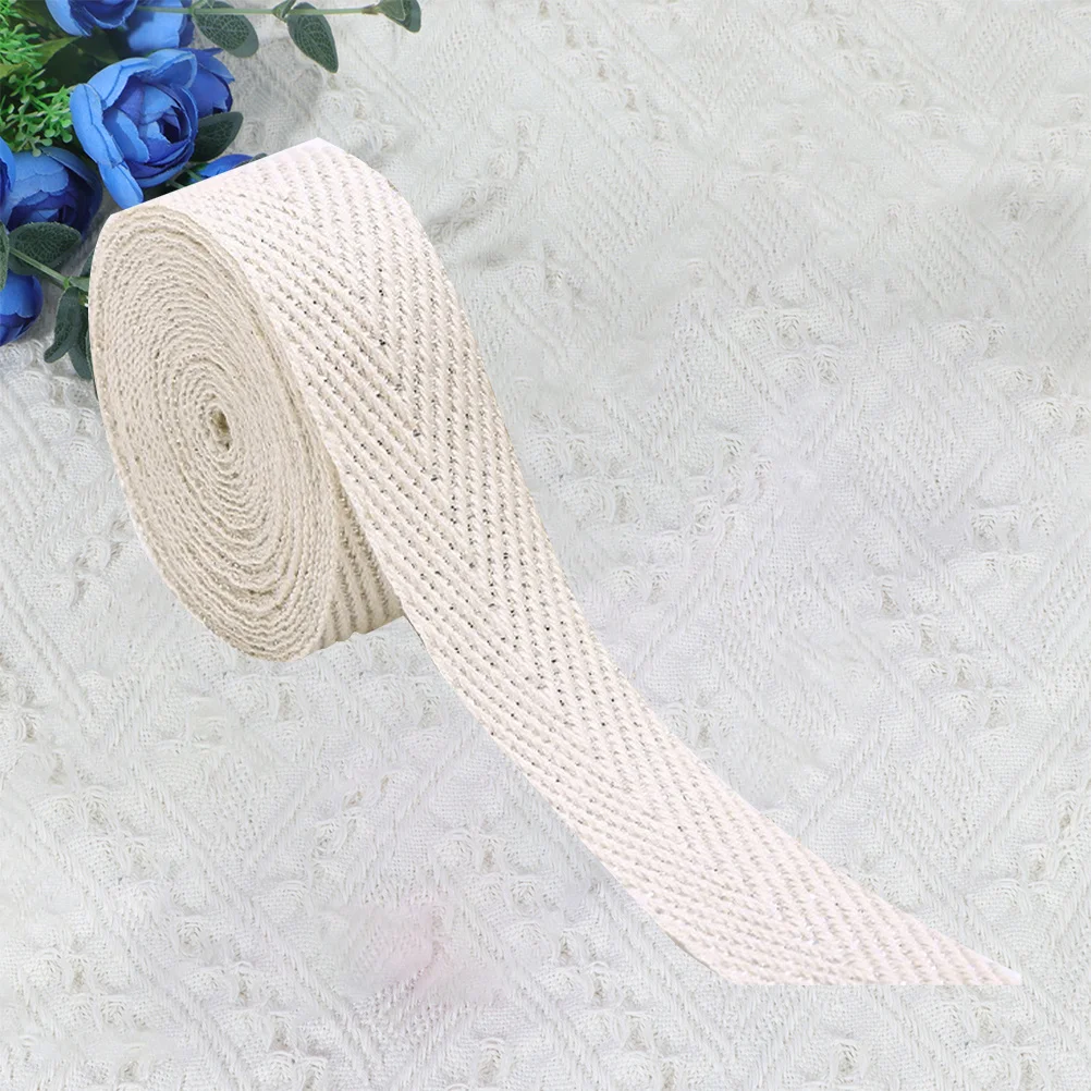 

DIY Cotton Ribbon 50m White Soft Durable for Gift Packing Scrapbook Arts Crafts Party Decoration DIY Manual Ribbon