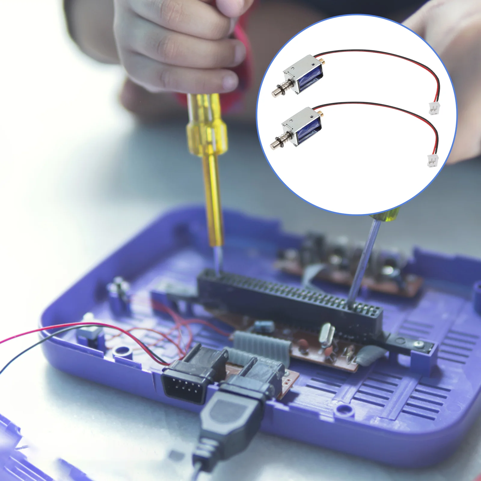 3 Pcs Push-pull Electromagnet Actuator Magnetic Solenoid Standard Motor Products Cat Starter Linear Mini Frame Motion Child