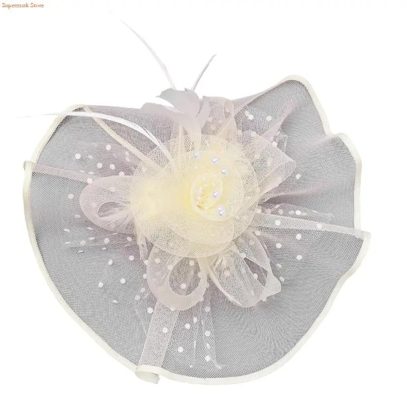 Q5WE Classical 1920s Costume Hat Feathered Fascinator Hat for Women Social Event Great for Garden Parties and Fashion Show