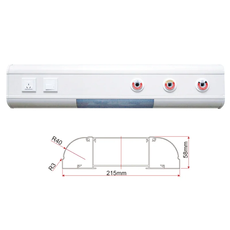 Wall Oxygen Gas Outlet ICU Bed Head Unit Custom Function Medical Hospital Medical Bed Panel