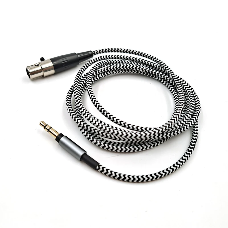 For AKG Q701 K240S K275 K371 K141 K171 K175 K702 Pioneer H118 H128 Replaceable 3.5mm to MINI XLR 3-pin Nylon Braided Cable