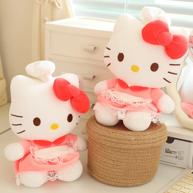 KT Cat juguetes de peluche de Anime, animales de dibujos animados, muñecas de peluche de gatito, decoración de habitación linda, regalos de cumpleaños de Navidad exquisitos para niños