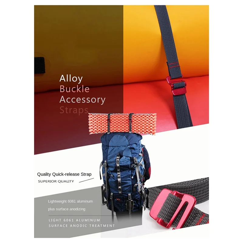 

B72A Outdoor Quick Release Straps Tent Tie Rope Roof Tie Straps Tension Straps Backpack Tie Straps