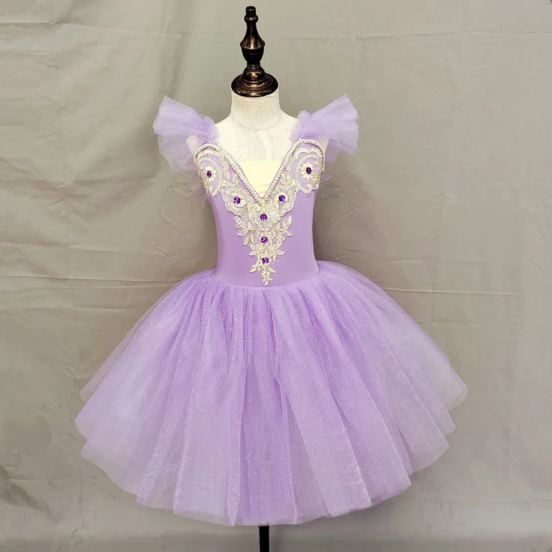 

Dance interest class practice clothes children's tutu suspender performance clothes Little Swan dance program dress