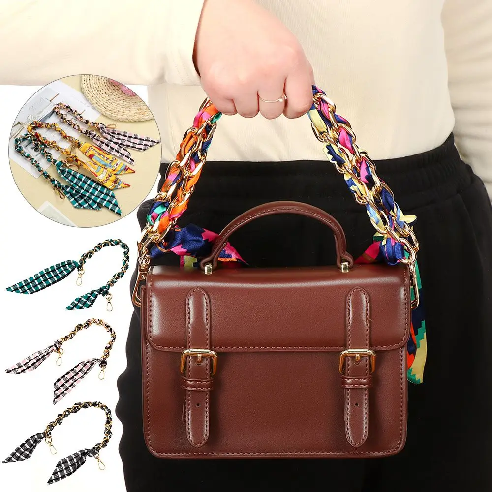 1Pcs New Handbag Accessory Metal Alloy Hardware Silk Scarf Chain Bag Belt Bags Chains Bags Belt Straps