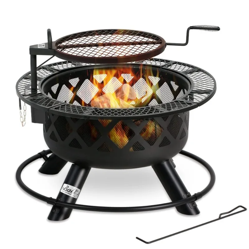 

Keding Garden BBQ Grill Round Outdoor Camping Charcoal Fire Enclosure Grill Tea