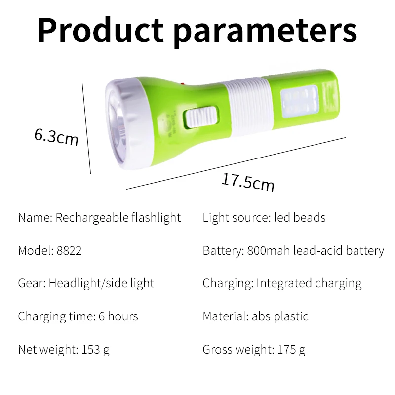 Torcia a torcia in plastica abs a Led vendita calda plastica ad alta potenza di alta qualità miglior flashlig ricaricabile