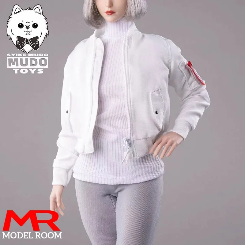 CTC-010 1/6 스케일 여성 파일럿 지퍼 자켓 짧은 탑 의류 모델 맞는 12 ''군인 액션 피규어 바디 인형