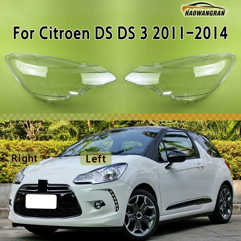 

Transparent Headlight Cover Lampshade Shell Headlamp Housing Durable Lens Plexiglass For Citroen DS3 DS 3 2011 2012 2013 2014
