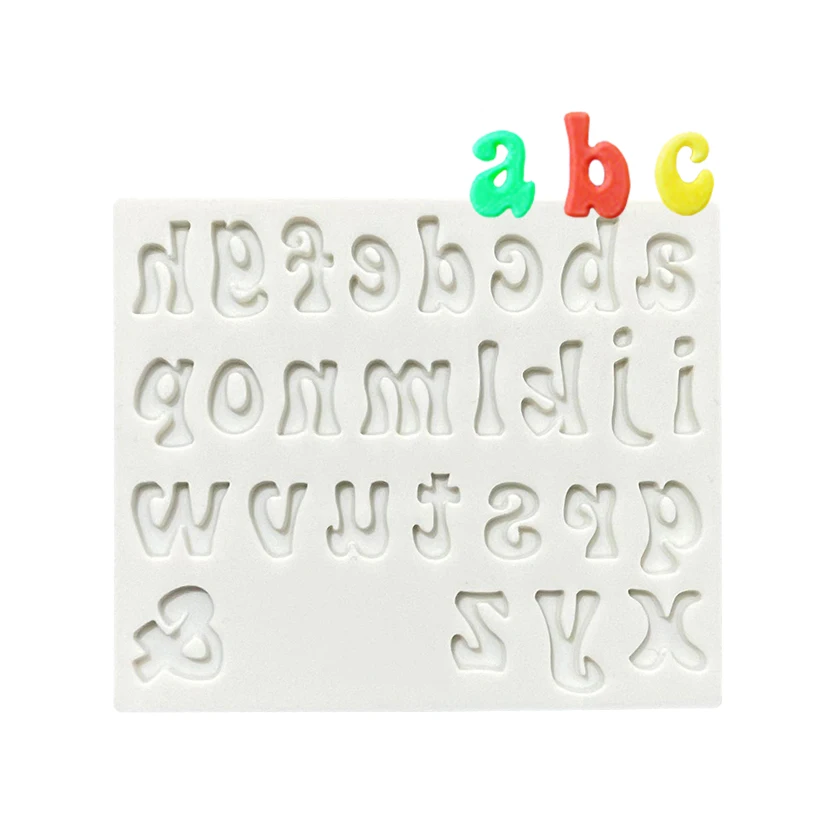 Alphabet- und Zahlen-Silikonform für Zuckerhandwerk, Cupcake-Backform, Fondant-Kuchendekorationswerkzeuge – Detail 6