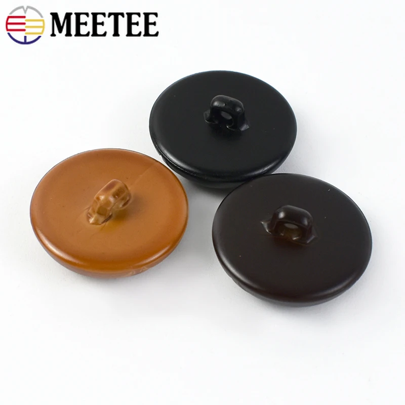 

30/50Pcs 15-25mm Faux Leather Decorative Buttons for Sewing Windbreaker Coat Fastener Button Clothes Belt Buckle DIY Accessories