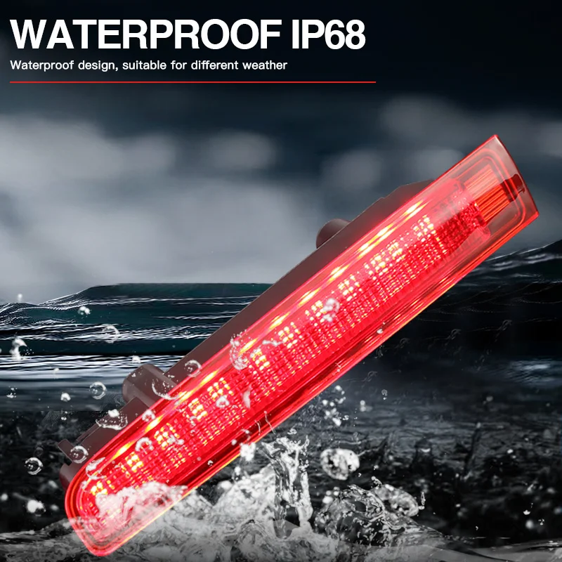 2PCS for VW T5 T6 Eurovan/Multivan/Caravelle/Transporter Barn Door LED High Level 3rd Rear Brake Light Stop Signal Red Tail Lamp view 5