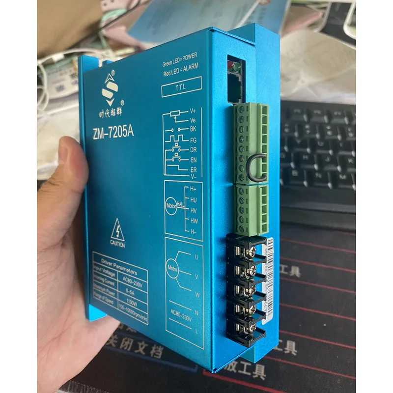 Imagem -05 - Brushless Motor Drive Driver Bldc Motor Controller Regulador de Velocidade 310v dc Zm7205a Entrada 220v ac Max. 5a 1100w