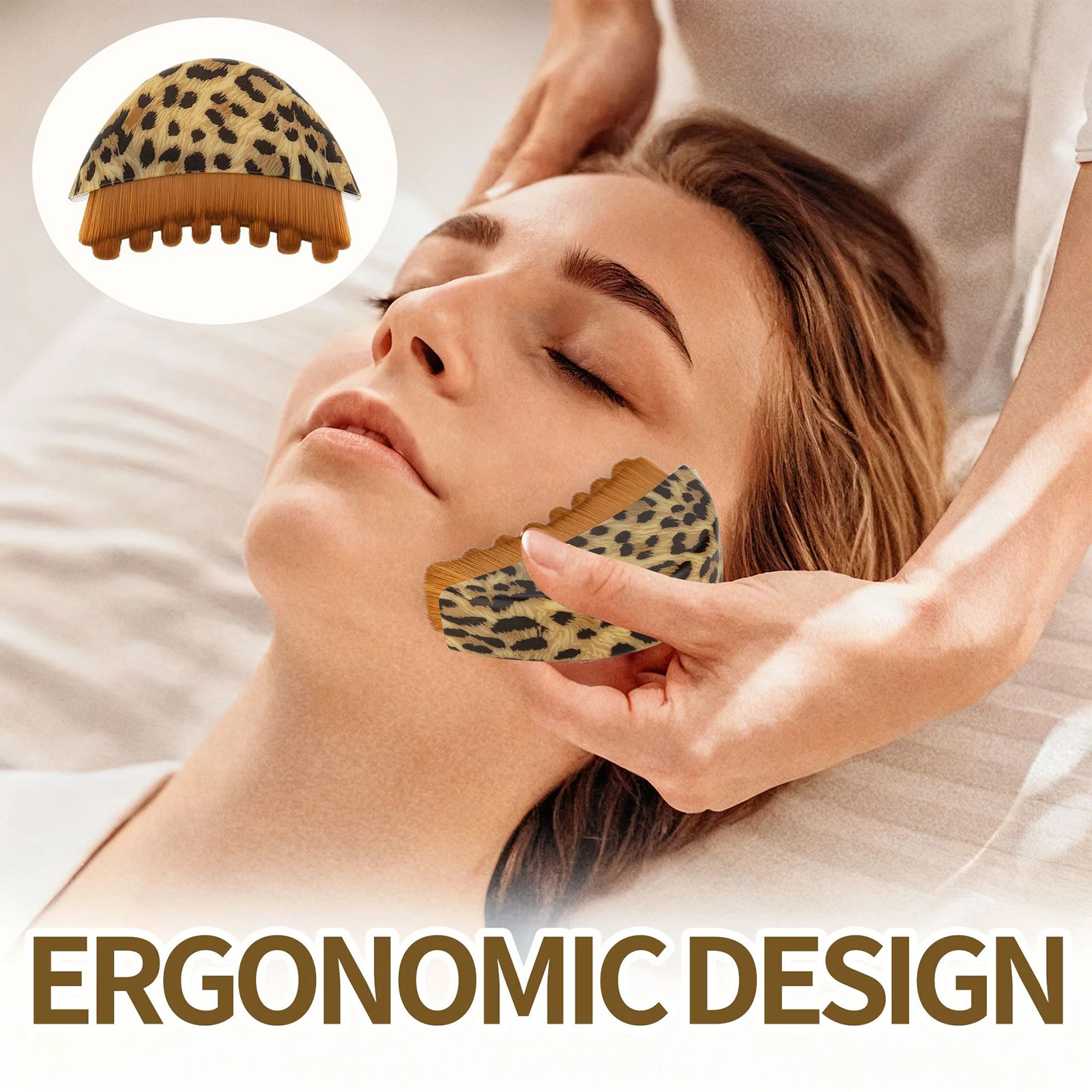 Brosse de massage lymphatique pour le visage, brosse de drainage lymphatique pour le visage et le menton, soulagement de la fatigue cutanée